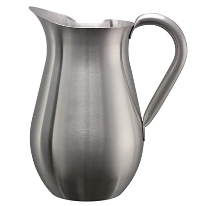 Service Ideas Bell Pitcher, 67.6oz, Stainless Steel