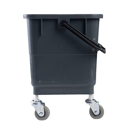 Matthew Cleaning Microfiber Finish Bucket with Sieve,Press Wring Mop Bucket for Microfiber Flat Mops, Mop Bucket with Non-Marking Casters Wheels Gary - color: 25 Quarts Bucket(gray)