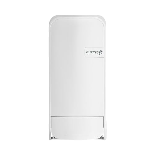Eversoft Wall-Mounted Manual Bag-in-Box Lotion Soap Dispenser, 800mL Lotion Hand Soap Sold Separately, White 1550-EZ - style: White