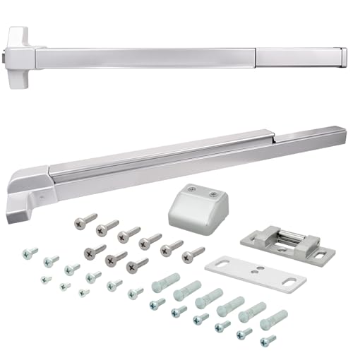 Nuk3y ED-5000 Series Panic Bar Exit Device Grade 1 ADA Certifed, Fit Door Width 30"-36" (Aluminum, FIre Rated Exit Device Only) - size: Fire Rated Exit Device Only
