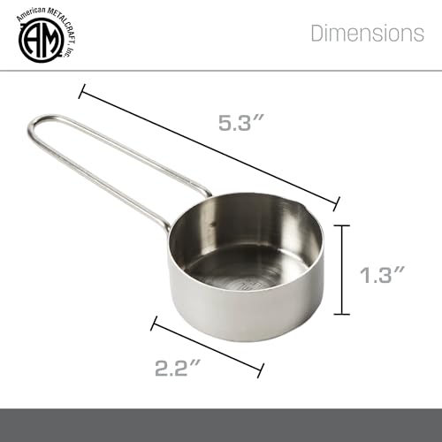 American METALCRAFT, Inc. 1/4 Stainless Steel Measuring Cup, 1/4-Cup, Silver,MCW14 - size: 1/4-Cup