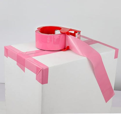 BOMEI PACK 6 Rolls of Pink Packing Tape, 1.88'' x 60yds Per Roll - color: pink
