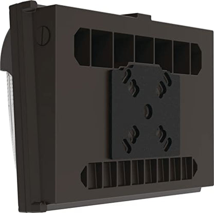 Lithonia Lighting 13" LED Wall Pack Outdoor Light Fixture, Building Wall Light, Adjustable Lumens, 5000K Daylight, MVOLT 120-277V, IP65, Glass Lens, Bronze (TWX2 LED ALO 50K MVOLT DDBTXD) - color: Adjustable Lumens | 5000K Daylight, size: 9" H x 14" W x 4