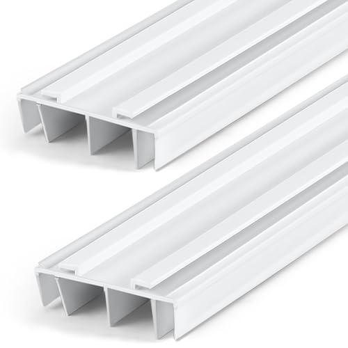 Pangda 2 Pcs Under Door Seal Door Bottom Seal 36" Long 1 3/4" Wide, White - color: White
