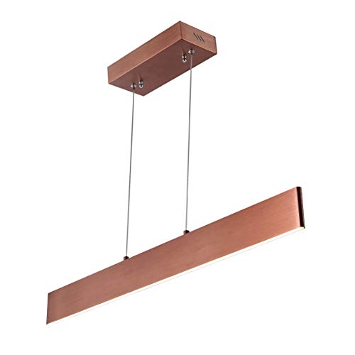 JONATHAN Y Draper 1-Light LED Linear Pendant 32", Anodized Bronze - color: Anodized Bronze, size: 32"