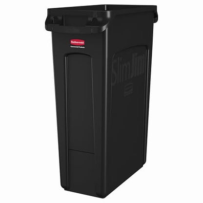 Rubbermaid Commercial Products Slim Jim Trash Can, Black, 23-Gallon - color: Black, size: 23 Gal