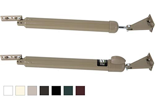 Touch 'n Hold Smooth Dual Door Closer System (Sandstone) – Heavy-Duty - Touch-Button Hold Open Feature & Smooth Closing Motion - Storm & Security Door (Medium/Heavy Weight). New Door/Replace Old Unit - color: Sandstone