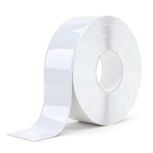 Floor Marking Tape, 1.1mm Extra Thick, White, 2 Inch x 100FT - color: White