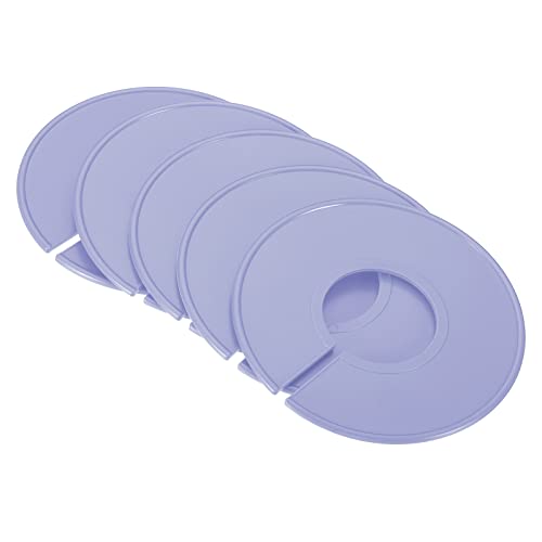 PATIKIL Clothes Dividers, 12 Pack Closet Clothing Rack Size Dividers Blank Labels Sorting Round Separator for Closet, Gray - color: Gray