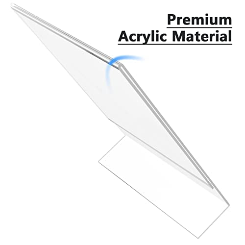 MaxGear Acrylic Sign Holder, 8.5 x 11 L-Shape Plastic Display Stand, 3 Pack