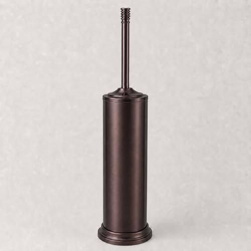 Red Bronze Toilet Brush and Holder Set，Extra Long Handled Toilet Bowl Brush and Holder，Stainless Steel Heavy Duty Toilet Brush for Bathroom,Deep Cleaning Modern Toilet Cleaner Slip Base - color: Red Bronze