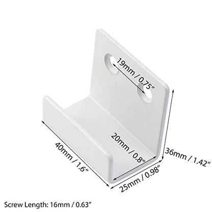 Coshar 10 Pcs Stainless Steel Hanger Bracket, 21mm Inner Width, White - size: 21mm Inner Width(White)