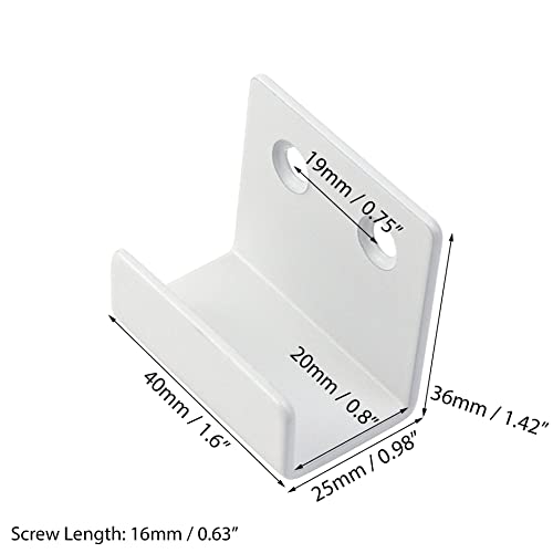 Coshar 10 Pcs Stainless Steel Hanger Bracket, 21mm Inner Width, White - size: 21mm Inner Width(White)