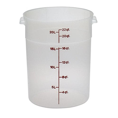 Cambro (RFS22PP190) 22 qt Round Graduated Food Storage Container - Camwear®
