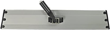 CleanAide Flat Mop Plate Frame for Microfiber Pads, Commercial-Grade Aluminum with 360° Swivel, Hook and Loop Fastening, Lightweight and Durable, Gray, Frame Only, 18 Inches - size: 18
