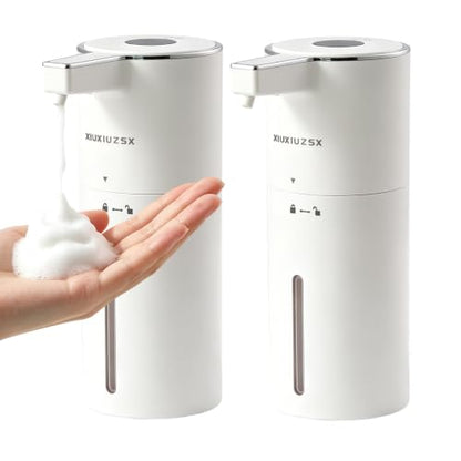 Touchless Automatic Electric Foam Soap Dispenser 2 Pack - color: White 2pack, size: Foam