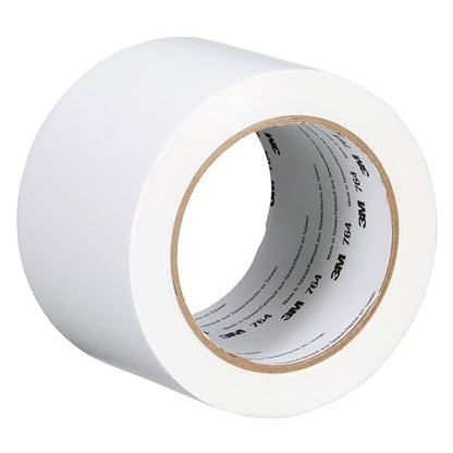 3M General Purpose Vinyl Tape 764, White, 3 in x 36 yd, 5 mil, 1 Roll - color: White, size: 3 in x 1296 in