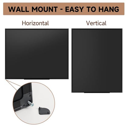 SELEAD Magnetic Chalkboard 60 x 48 Inches - Black Aluminum Frame - size: 60"W x 48"H