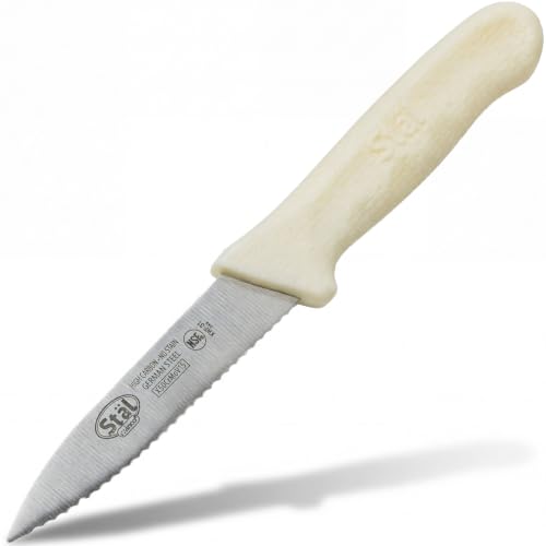 Winco 3 1/2" White Serrated Plastic Paring Knife (Set of 2) - color: White, size: 3.5", style: Serrated