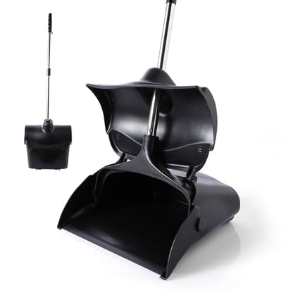 Yocada Commercial Dustpan with Wheels and Windproof Cover Indoor&Outdoor