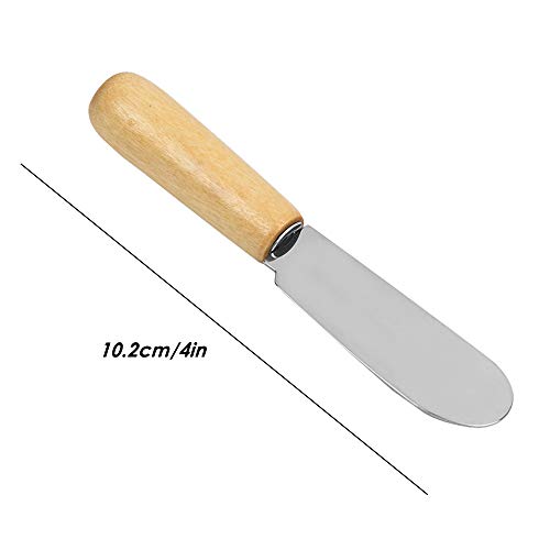 DaKuan Wood Handle Butter Spreader, 4 Inch, Set of 6