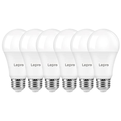 Lepro A19 E26 Dimmable LED Light Bulbs 14W 1500 Lumen Daylight White 6 Pack - color: Daylight White