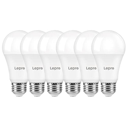 Lepro A19 E26 Dimmable LED Light Bulbs 14W 1500 Lumen Daylight White 6 Pack - color: Daylight White
