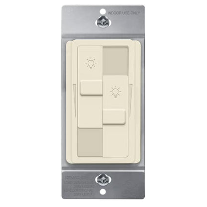 TOPGREENER Dual Load LED Dimmer Switch, Single Pole, LA, 1 Pack - color: Light Almond, size: Dual Dimmer Switch
