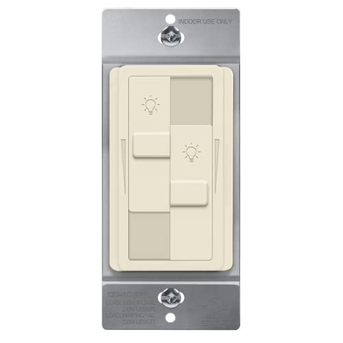 TOPGREENER Dual Load LED Dimmer Switch, Single Pole, LA, 1 Pack - color: Light Almond, size: Dual Dimmer Switch