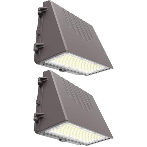 Lightdot 2Pack 200W LED Wall Pack Lights, 100-277v Full Cut Off Dusk to Dawn Photocell, 30000Lm(150Lm/W) 5000K IP65 Outdoor Exterior Lighting for Garage,Warehouse,Yard,Building,Factory,ETL