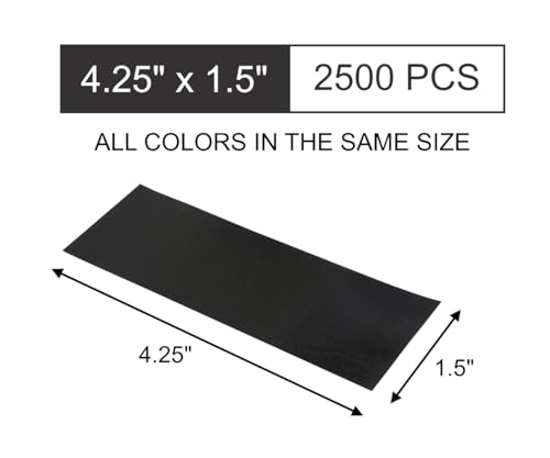 Gmark Self-Adhesive White Paper Napkin Bands (2500 Count) - 4.25 x 1.5 Inch Professional Napkin Rings - Self-Sealing Disposable Silverware Wrappers for Restaurants & Catering GM1055 - color: White
