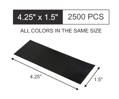 Gmark Self-Adhesive White Paper Napkin Bands (2500 Count) - 4.25 x 1.5 Inch Professional Napkin Rings - Self-Sealing Disposable Silverware Wrappers for Restaurants & Catering GM1055 - color: White