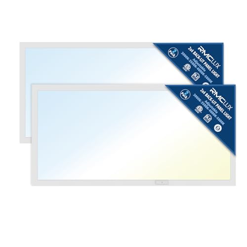 2x4 LED Panel Light,7500 LM,Selectable 4CCT,0-10V Dimmable,2Pack - size: 2x4-2Pack
