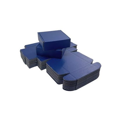 50 Pack 6.3x6x1.6 in Industrial Blue Shipping Boxes - color: Industrial Blue, size: 6.3x6x1.6 in