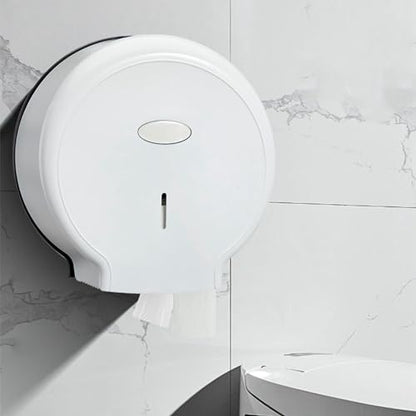 Jumbo Toilet Paper Dispenser, Roll Toilet Paper Holder for Mall(White)