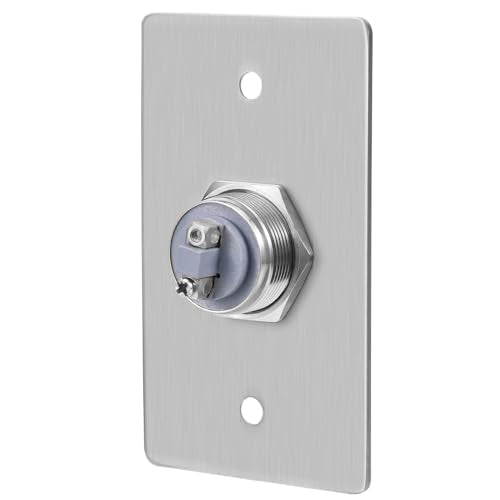 Push to Exit Button for Door Access Control Big Press Button Waterproof Stainless Steel Shell with Back Mounted Box NO/COM Output - color: 3.4''x2.0'' with Box
