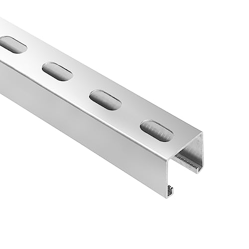SKTREX 5 Feet Length Strut Channel Trolley Track,1-5/8" high and Wide 12 Gauge Metal Steel u Channel with Short Slotted Back Channel - Pre-Galvanized Zinc Finish for Durability (Pack of One) - style: 1 Set