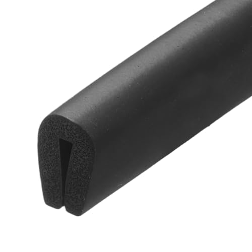 PATIKIL Rubber Edge Trim, 1/8"(3mm) x 6.6Ft Length EPDM U Channel Edge Protector U Shaped Gasket for 1-3mm Mirror Glass Protector, Black (10x16mm) - color: Black, size: 1/8"x6.6Ft(1-3mmx10x16mm)