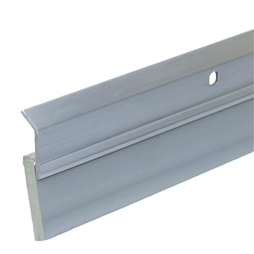 Heavy Duty Weight Aluminum with Long Vinyl Door Sweep (4 FT, Grey) - color: Gray, size: 4 FT