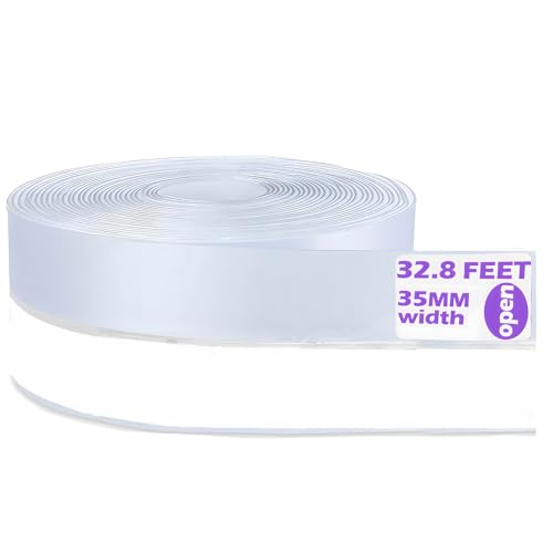 Weather Stripping Door Seal Strip for Gaps, Silicone Draft Stopper Adhesive Tape for Sliding Doors, Windows, Shower Glass, Soundproof Seal for Home Insulation, 32.8ft Roll