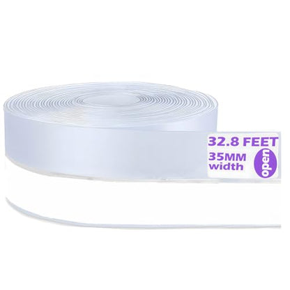 Weather Stripping Door Seal Strip for Gaps, Silicone Draft Stopper Adhesive Tape for Sliding Doors, Windows, Shower Glass, Soundproof Seal for Home Insulation, 32.8ft Roll