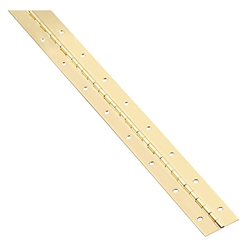 National Hardware N148-304 Continuous Hinge, Brass, 1-1/2" x 48" - color: Brass, size: 1-1/2" x 48", style: National Packaging