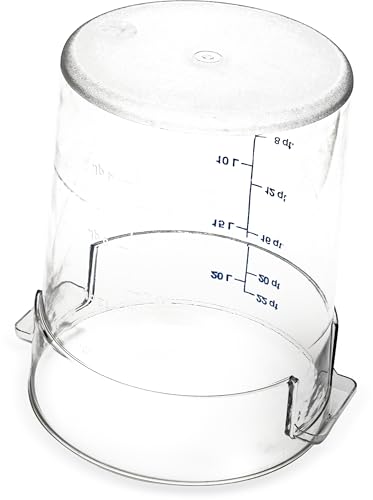 Carlisle FoodService Products Storplus Round Food Storage Container with Stackable Design for Catering, Buffets, Restaurants, Polycarbonate (Pc), 22 Quart, Clear