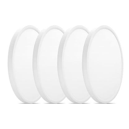 8 Inch LED Ceiling Light - Dimmable 5CCT 0.67inch Ultra Thin Surface Mount Lighting, 120V 15W 1200LM Edge-lit Flat Panel Light for Bedroom, Closet, No Flicker, 8 Inch 4Pack White - color: White-4 Pack, size: 8 Inch