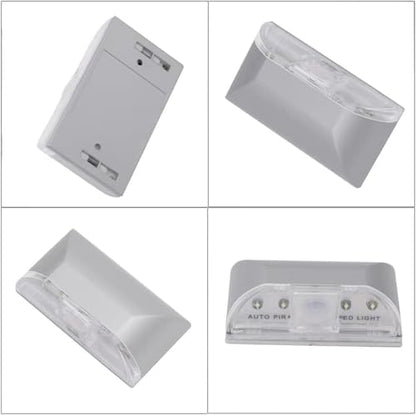 Key Light Door Lights, Small Motion Sensor Light with 4 LED Bulbs, Battery Powered Night Lights for Hallway, Stairway, Kitchen, Closet, Bedroom (2 Pack Silver) - color: Silver-2 Pack