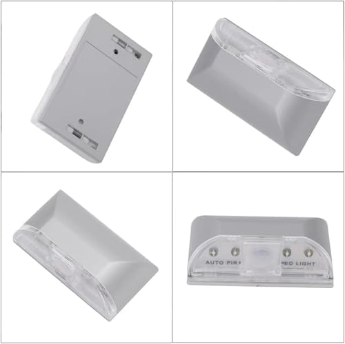 Key Light Door Lights, Small Motion Sensor Light with 4 LED Bulbs, Battery Powered Night Lights for Hallway, Stairway, Kitchen, Closet, Bedroom (2 Pack Silver) - color: Silver-2 Pack