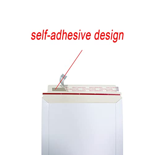 Bonfasvo Rigid Mailers 30 Pack 7.5 x 9.5 inches White Self Seal Stay Flat Bulk Cardboard Kraft No Bend Mailers Peel and Seal for Document Photos Pictures Papers Files CD - color: White, size: 7.5 x 9.5 Inch (30 Pack)