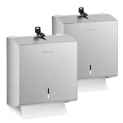 2-Pack Commercial Paper Towel Dispenser, 304 Stainless Steel - size: 250 C-Fold/300 Multi-Fold(2-Pack)