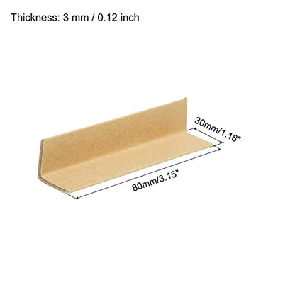 PATIKIL Adjustable Cardboard Corner Protector Package Frame Protectors l Shaped 80x30mm Thick 3mm for Art, Packing, Shipping, Pack of 50 - size: 80x30mm