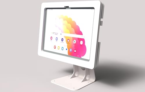 Anti-Theft Acrylic Case for Lenovo TAB Tablet with 360 Rotate 180 Swivel Metal Desktop Stand & 90-Degree USB C Cable (White, M11 K11) - color: White, size: M11 K11